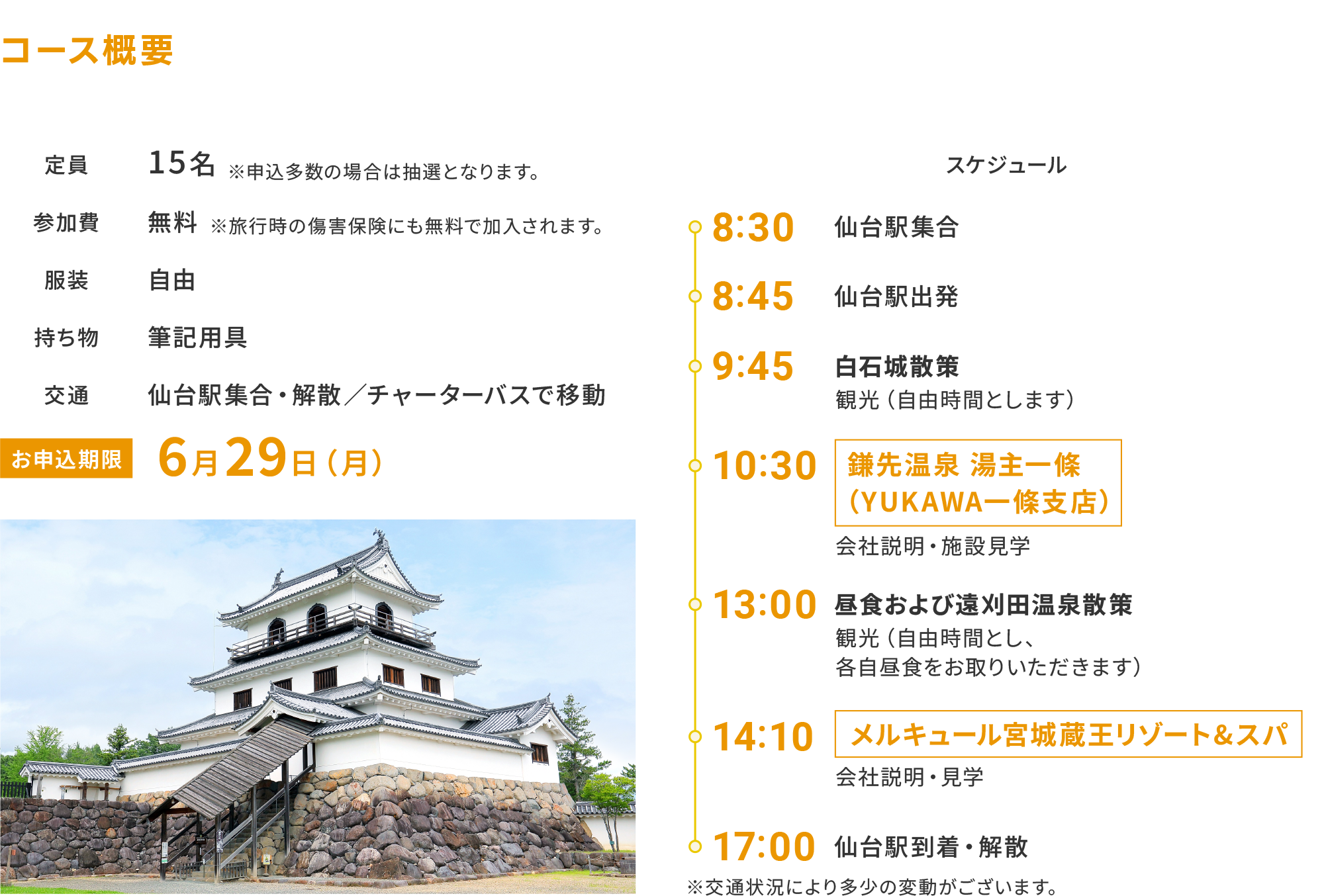 鎌先・蔵王コース概要